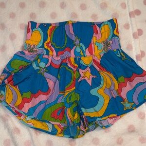 Colorful Women's High-Waisted Athletic Shorts